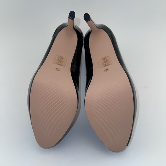 BNIB DV Dolce Vita Bianka Black Patent Leather Platform Heels Size 8.5 - Picture 7 of 8